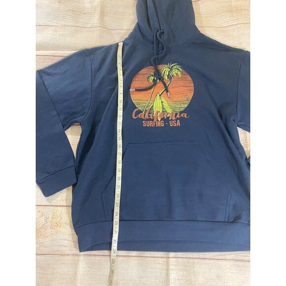 NWT Avalon Apparel Men's Blue graphic Hooded Sweatter - Large - Picture 6 of 13